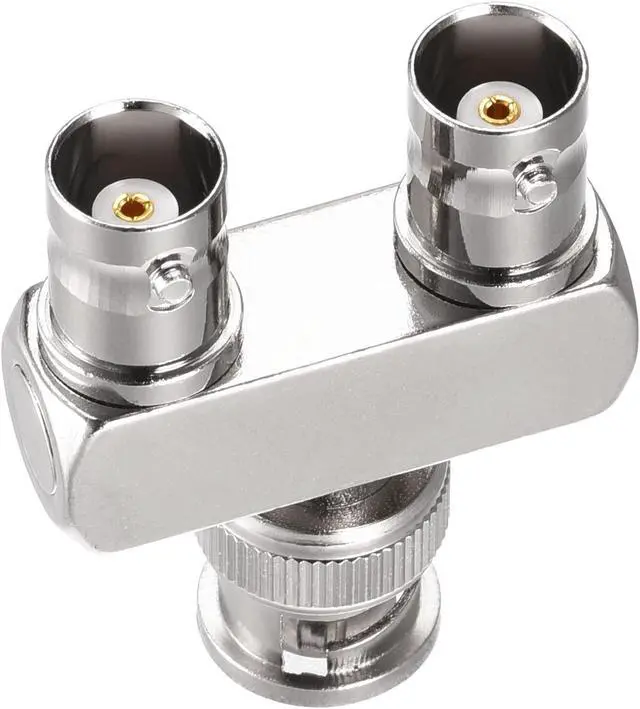 Alt view image 4 of 6 - BNC Y Splitter 1 Male Jack to 2 Female Adapter 3 Way RF Coaxial Connector for CCTV Camera, 4pcs