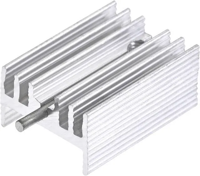 Main image of 21mm x 15mm x 10mm TO-220 Aluminum Heatsink for Cooling MOSFET Transistor Diodes with a Support Pin 20pcs