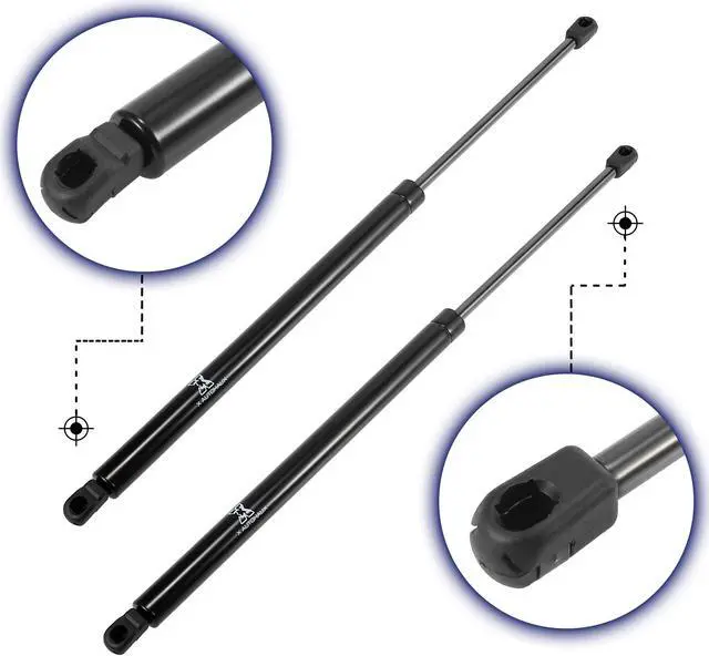 Alt view image 4 of 6 - 2pcs Rear Trunk Gas Struts Springs Shocks Black Metal for Ford Edge 2007-2014