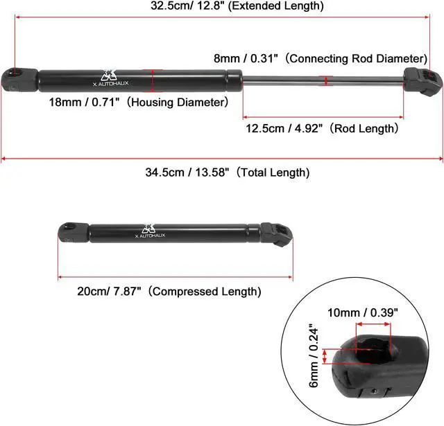 Alt view image 3 of 6 - 2pcs Front Hood Gas Struts Springs Shocks SG425003 for Nissan Titan Pathfinder Armada