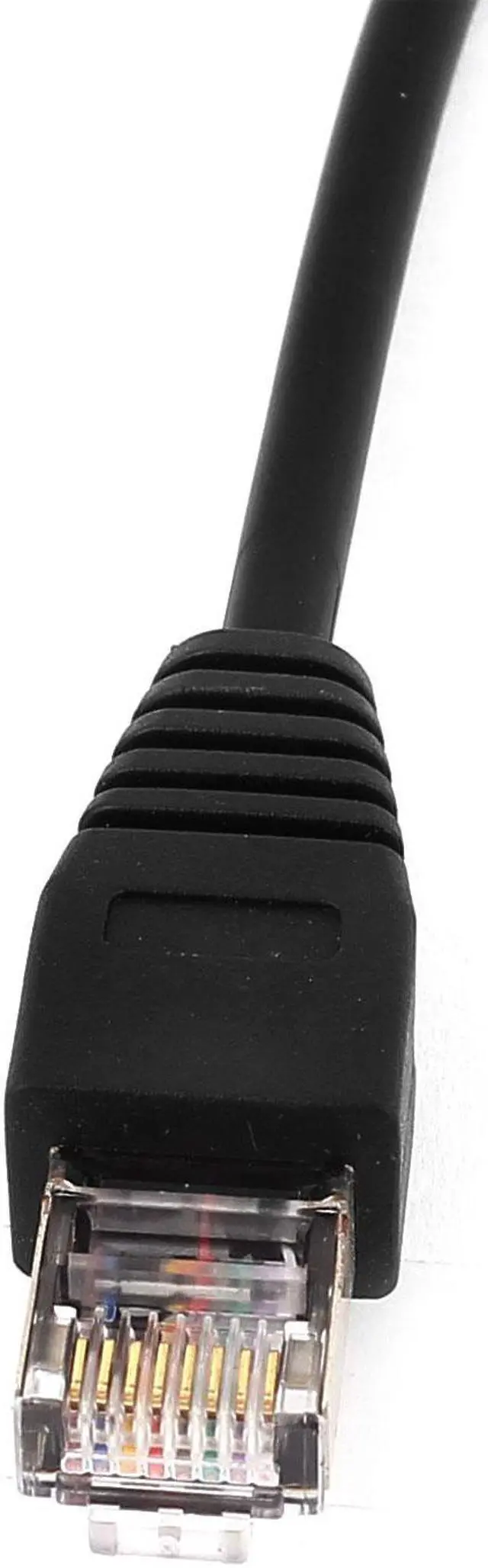 Alt view image 4 of 4 - 1m 3.3ft RJ45 Male to Female Screw Panel Mount Ethernet Network Extension Cable