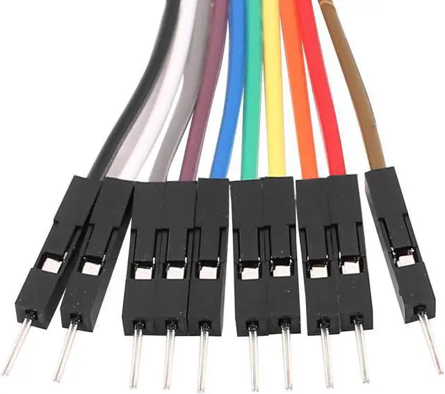 Alt view image 3 of 3 - 10Pcs Female to Male 1P Jumper Wire Ribbon Cable Pi Pic Breadboard DIY 20cm Long