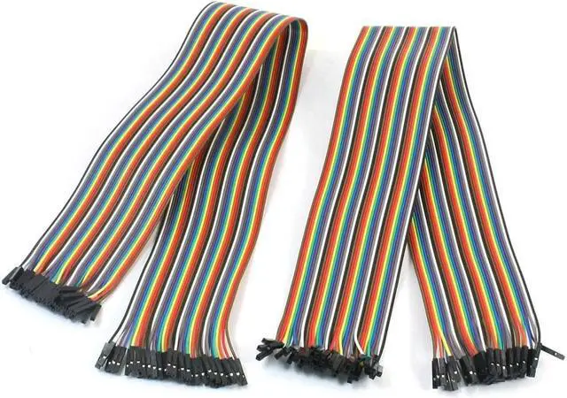 Main image of Unique Bargains 80pcs 1P-1P Female to Female Breadboard Connect Test Jumper Cable Wire 50cm