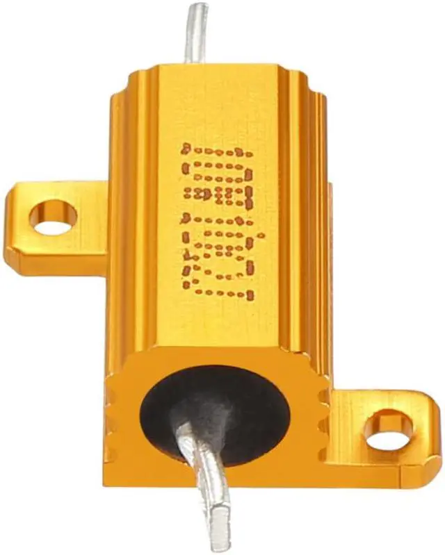 Alt view image 2 of 4 - Unique Bargains 2 Pcs Aluminum Case Resistor 10W 10 Ohm Wirewound for LED Converter Rod Post