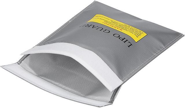 Alt view image 4 of 5 - Lipo Guard Fireproof Explosionproof Lipo Battery Safe Bag Charging Pouch Sack for Charge and Storage 230x300mm Silver Tone