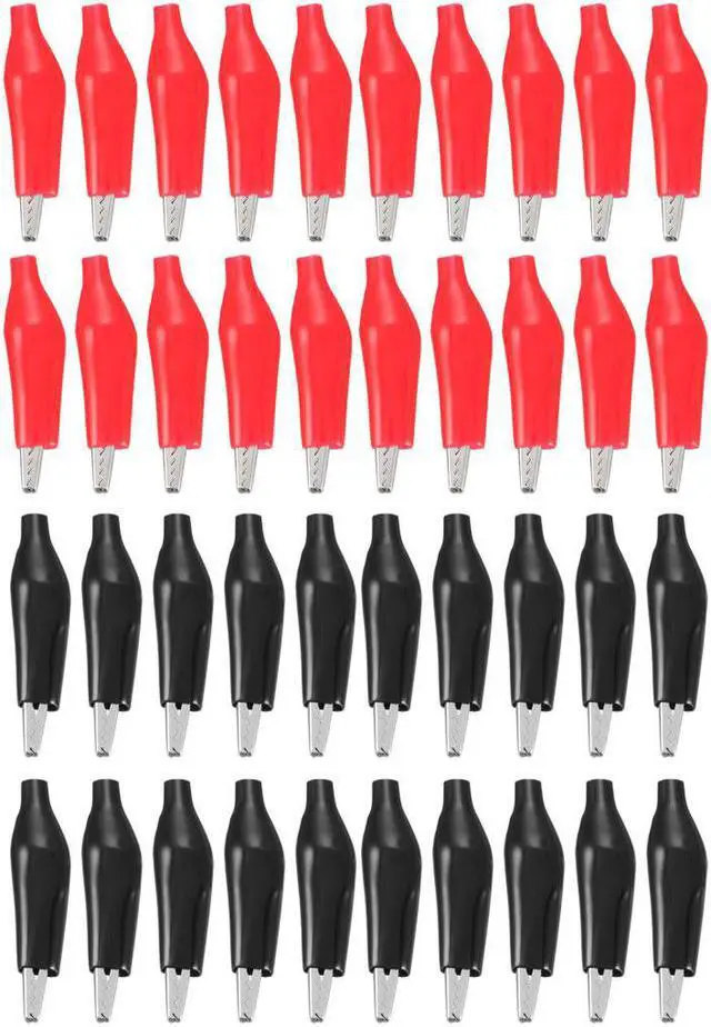 Main image of Alligator Clips Clamps , Crocodile Alligator Jumper Electric Test Clips Helper with Protective Insulation Cover , 40pcs