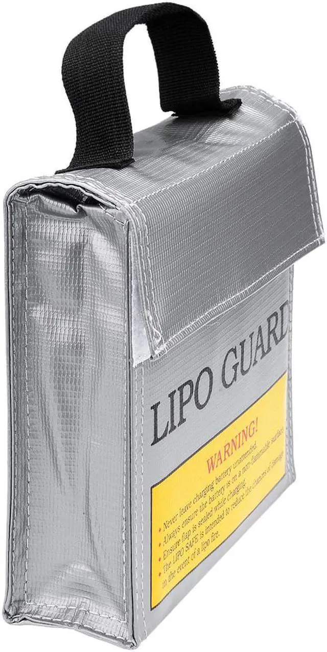 Alt view image 3 of 6 - Lipo Guard Fireproof Explosionproof Lipo Battery Safe Bag Charging Pouch Sack for Charge and Storage 155x50x155mm Silver Tone