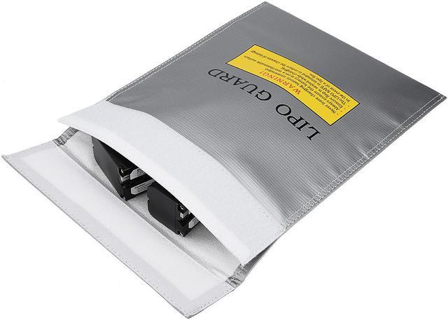 Alt view image 5 of 5 - Lipo Guard Fireproof Explosionproof Lipo Battery Safe Bag Charging Pouch Sack for Charge and Storage 230x300mm Silver Tone