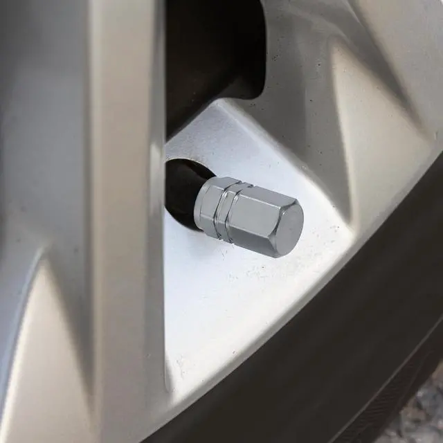 Alt view image 2 of 6 - 12pcs Hexagon Car Tire Valve Stem Caps Tire Valve Dust Covers 7mm Universal Gray