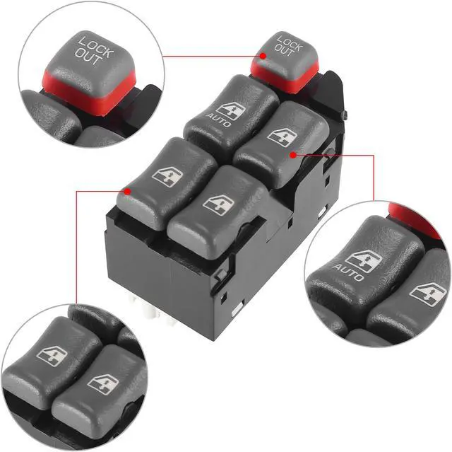 Alt view image 4 of 7 - Car Power Window Master Switch 10290244 DS1447 for Pontiac Sunfire 1995 1996 1997 1998 1999 2000 2001 2002 2003 2004 2005 for Pontiac Grand Prix