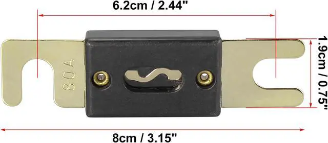 Alt view image 3 of 6 - 10pcs Fuse Replacement 80A ANL Fuses for Car Truck Motorcycle Boat Audio CDs