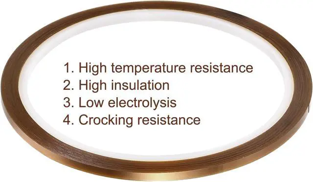 Alt view image 3 of 5 - High Temperature Tape 1/8 Inch x 32ft Heat Resistant Sublimation Polyimide Tape for Protecting Circuit Board 250C to 300C