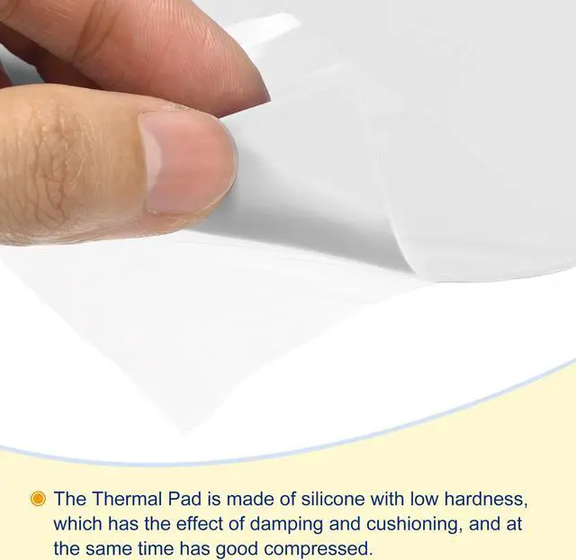 Alt view image 4 of 5 - Soft Silicone Thermal Conductive Pads 200mmx400mmx0.5mm Heatsink for CPU Cool Gray