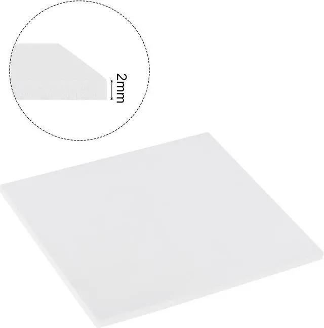 Alt view image 3 of 5 - Soft Silicone Thermal Conductive Pads 100mmx100mmx2mm Heatsink for CPU Cool Gray Pack of 2
