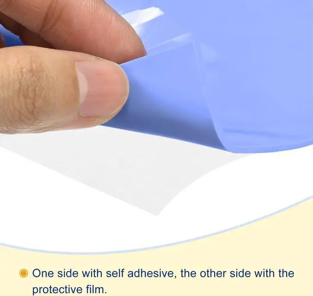 Alt view image 4 of 5 - Soft Silicone Thermal Conductive Pads w Sticker100mmx100mmx1.5mm Heatsink for CPU Cool Blue