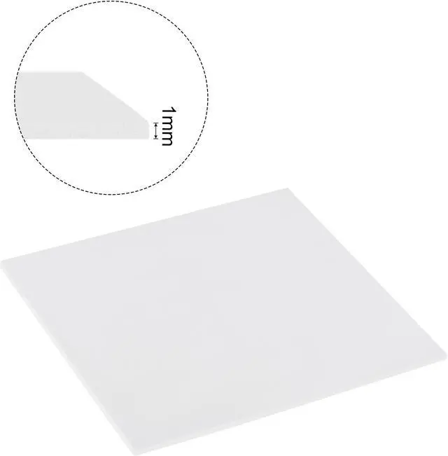 Alt view image 3 of 5 - Soft Silicone Thermal Conductive Pads 100mmx100mmx1mm Heatsink for CPU Cool Gray