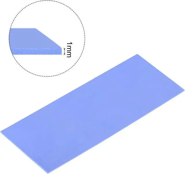 Alt view image 3 of 5 - Soft Silicone Thermal Conductive Pads 200mmx400mmx1mm Heatsink for CPU Cool Blue