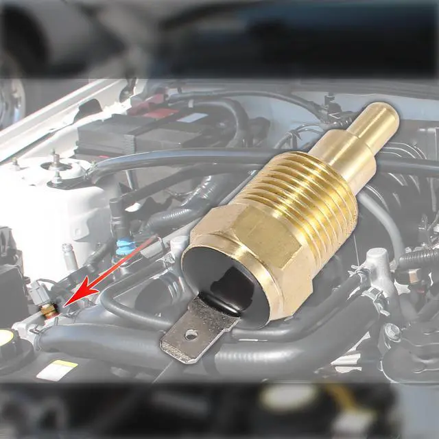 Alt view image 2 of 6 - Universal Automotive Radiator Engine Cooling Fan Temperature Thermo Sensor Switch 3/8" NPT 170 Degree on 155 Degree Off