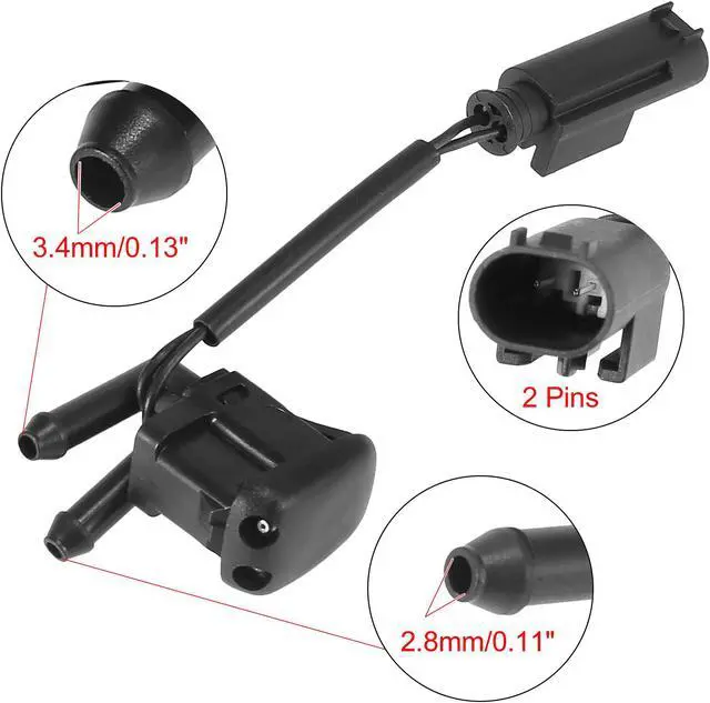 Alt view image 2 of 6 - Windshield Washer Nozzles with Heating for Car 8361042 61668361042
