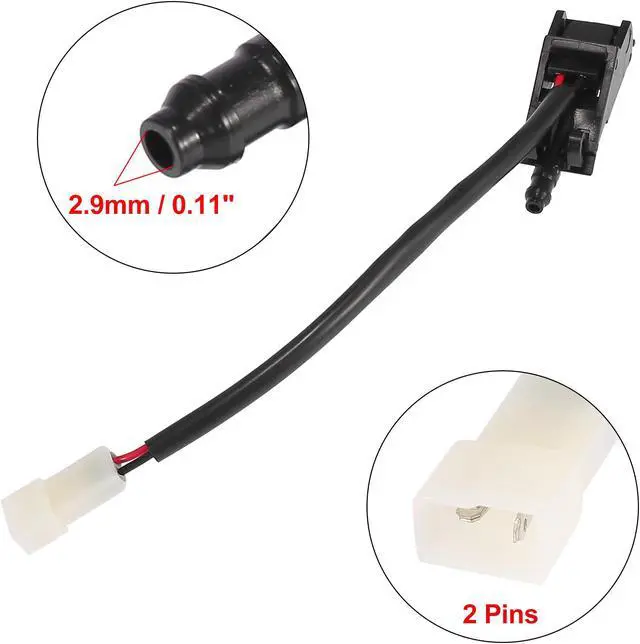 Alt view image 2 of 6 - 2pcs Windshield Washer Nozzles Spray Jet Left or Right 6E0955986B/A with Heated for VW Touareg 2002-2010