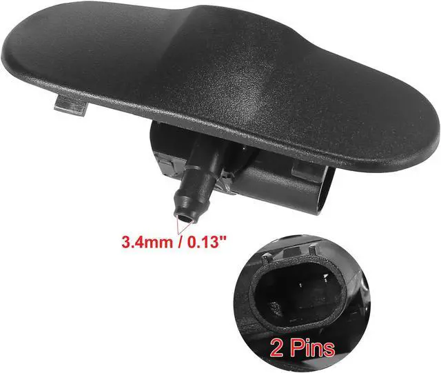 Alt view image 2 of 6 - Windshield Washer Nozzles Spray Jet for Audi A4 2008-2015 A5 2010-2016 Left 8T0955987B