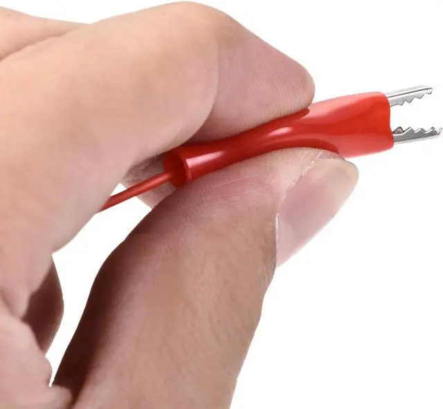 Alt view image 6 of 6 - 9V Battery Snap Connector to Insulated Dual Alligator Clips Test Cable 13cm Long for Electric Testing Work, 10 Pcs