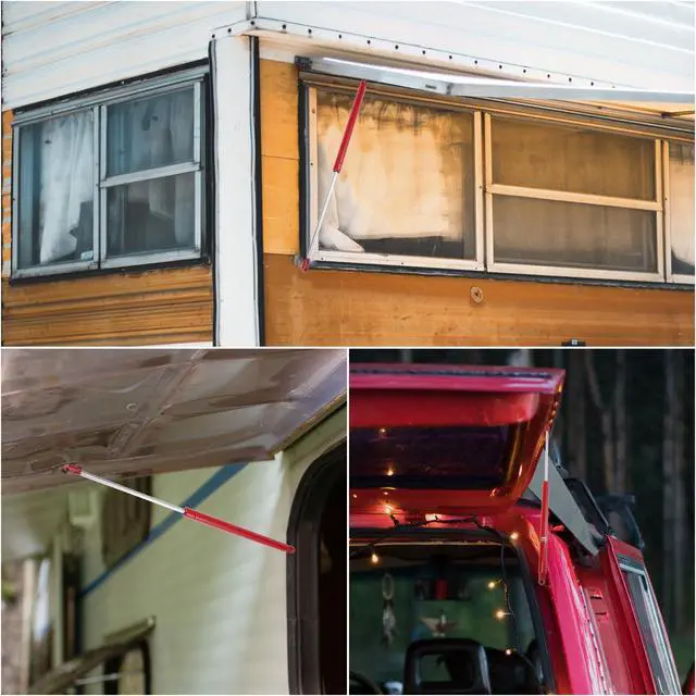 Alt view image 5 of 7 - 24 Inch 422N/95Lbs Gas Struts Shocks Lift Supports Lid Stay Red Car RV Cabinet Camper Window Lift Support