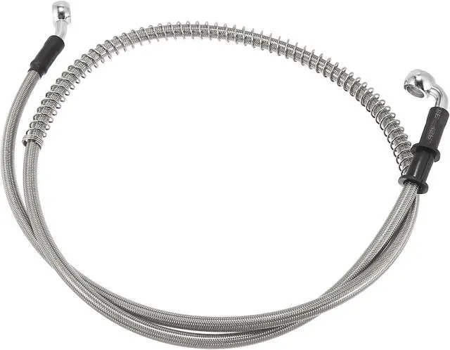 Alt view image 5 of 7 - Universal 110cm 43.31" Motorcycle Brake Clutch Oil Hose Line Pipe Hydraulic Reinforced Stainless Steel Braided Silver Tone