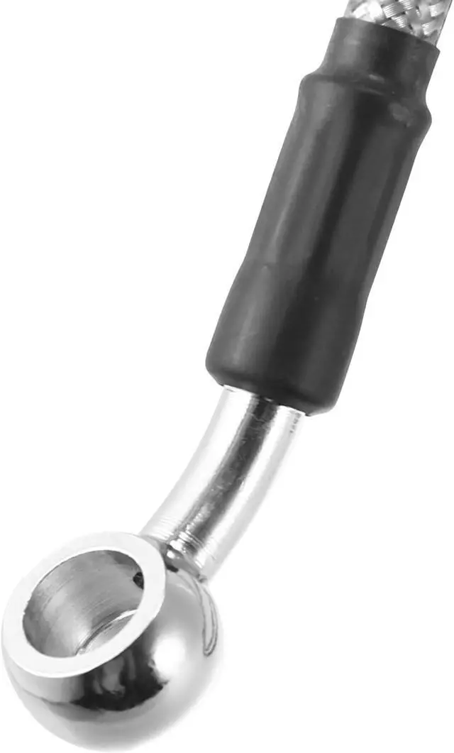 Alt view image 6 of 7 - Universal 110cm 43.31" Motorcycle Brake Clutch Oil Hose Line Pipe Hydraulic Reinforced Stainless Steel Braided Silver Tone