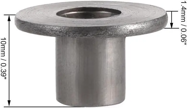 Alt view image 4 of 6 - 30Pcs M6x17.5x1.4mm Brad Hole Tee Nut Carbon Steel Round Base Screw-In T-Nut