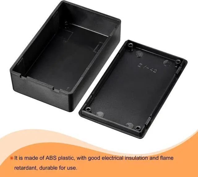 Alt view image 3 of 5 - Mini Dustproof Junction Box 80x50x26mm ABS for Electrical Project (Black, Pack of 4)