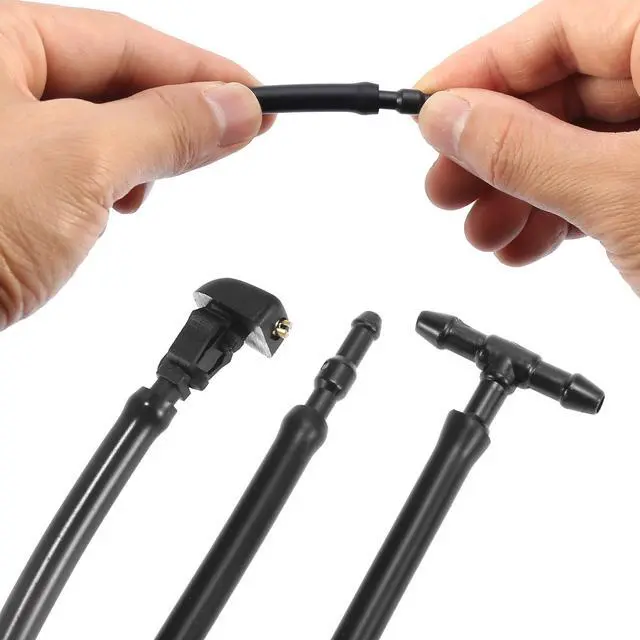 Alt view image 7 of 7 - Front Windshield Washer Nozzles Kit for Ford F-150 2.2 Meters Windshield Washer Hose with 6pcs Connectors Replaces 3W7Z17603AA
