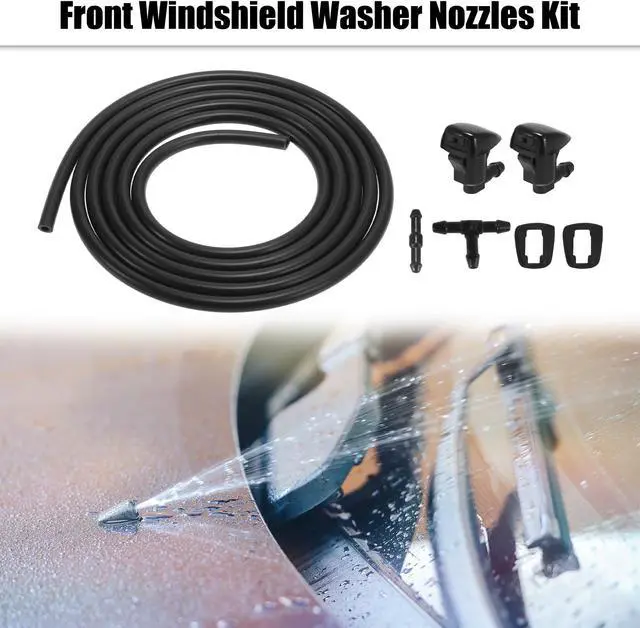 Alt view image 2 of 7 - Front Windshield Washer Nozzles Kit for Toyota Solara 2004-2008 2.2 Meters Windshield Washer Hose with 2pcs Connectors Replaces 85381-AE020