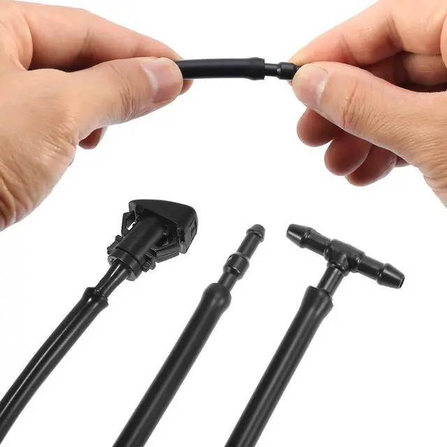 Alt view image 7 of 7 - Front Windshield Washer Nozzles Kit for Jeep Grand Cherokee 2.2 Meters Windshield Washer Hose with 3pcs Connectors Replaces 5116079AA