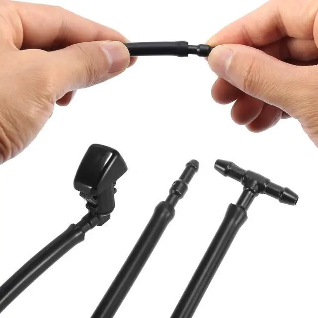 Alt view image 7 of 7 - Front Windshield Washer Nozzles Kit for Jeep Commander 2.2 Meters Windshield Washer Hose with 2pcs Connectors Replaces 55157319AA