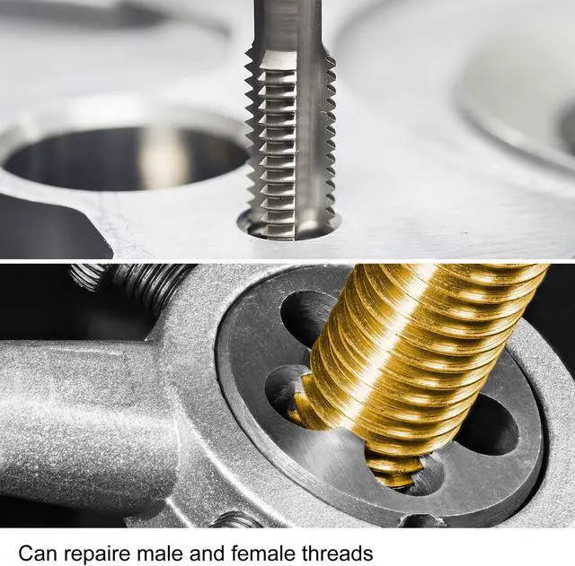 Alt view image 5 of 6 - M11 x 1mm Metric Tap and Die Set, HSS Machine Thread Screw Tap with Alloy Tool Steel Round Threading Die