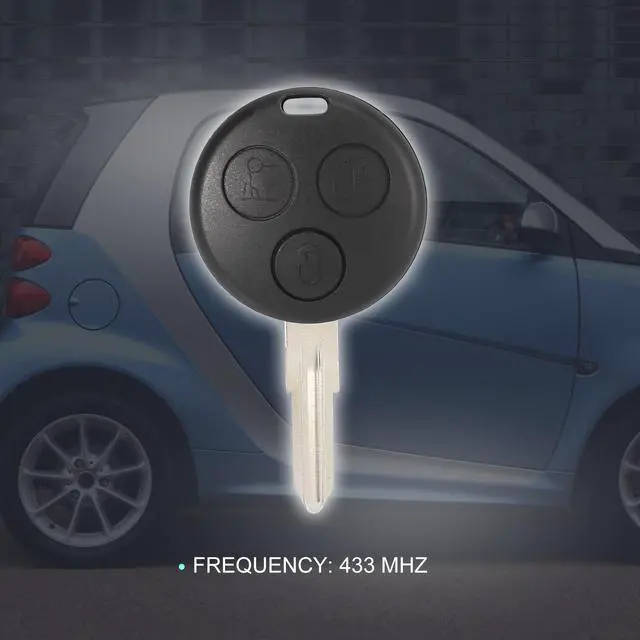 Alt view image 3 of 7 - Replacement Keyless Entry Remote Car Key Fob 433MHz for Mercedes Benz for Smart City for Smart Two for Smart Passion for Smart Pulse