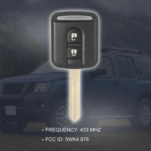Alt view image 3 of 7 - Replacement Keyless Entry Remote Car Key Fob 433MHz for Nissan Micra K12 Navara D40M Qashqai J10 5WK4 876