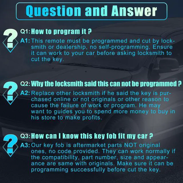 Alt view image 5 of 7 - Replacement Keyless Entry Remote Car Key Fob KOBDT04A 315MHz for Dodge Caliber Durango Magnum Nitro for Ram for Mitsubishi for Raider 3 Buttons with Door Key