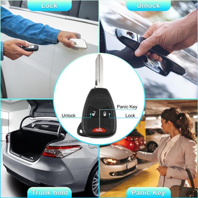 Alt view image 3 of 7 - Replacement Keyless Entry Remote Car Key Fob OHT692427AA 315MHz for Dodge Avenger Charger Caliber Durango for Ram 3 Button with Door Key