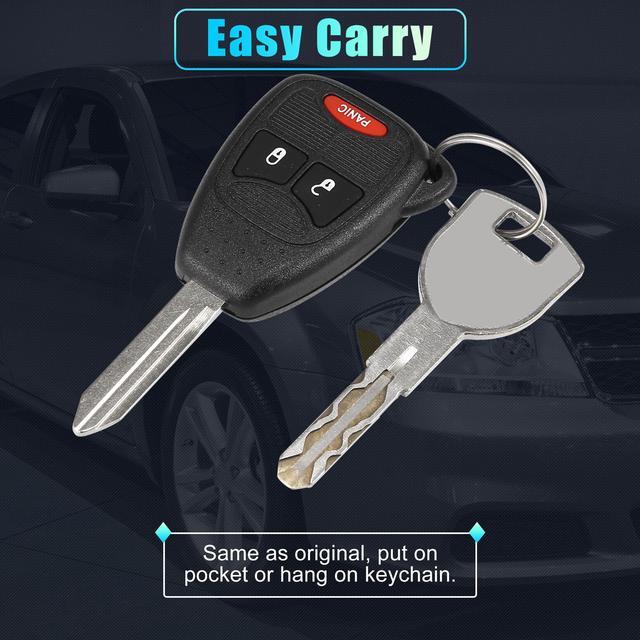 Alt view image 7 of 7 - Replacement Keyless Entry Remote Car Key Fob OHT692427AA 315MHz for Dodge Avenger Charger Caliber Durango for Ram 3 Button with Door Key