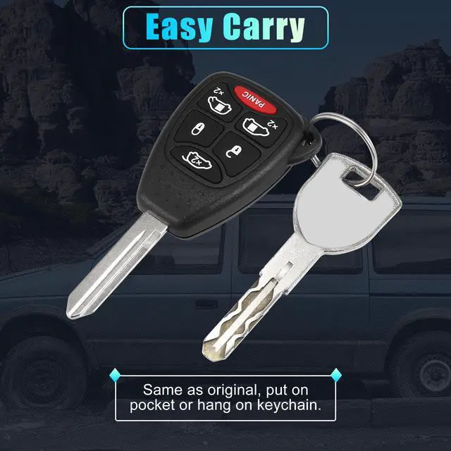 Alt view image 7 of 7 - Replacement Keyless Entry Remote Car Key Fob M3N5WY72XX 315MHz for Chrysler Town & Country for Dodge Grand Caravan 6 Button with Door Key