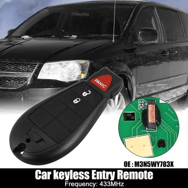 Main image of M3N5WY783X 433Mhz Car Keyless Entry Remote Key Fob for Dodge Charger 3 Buttons