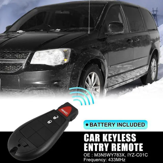 Alt view image 2 of 7 - M3N5WY783X 433Mhz Car Keyless Entry Remote Key Fob for Dodge Charger 3 Buttons