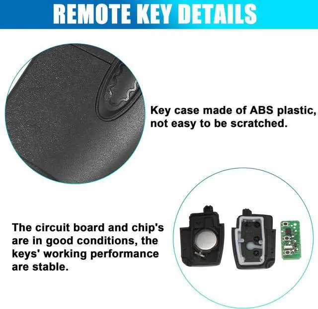 Alt view image 4 of 7 - 3 Key Buttons 433MHz Fob Entry Car Remote Key Replacement for Ford Focus Mondeo Fiesta Galaxy S Max 2006-2010
