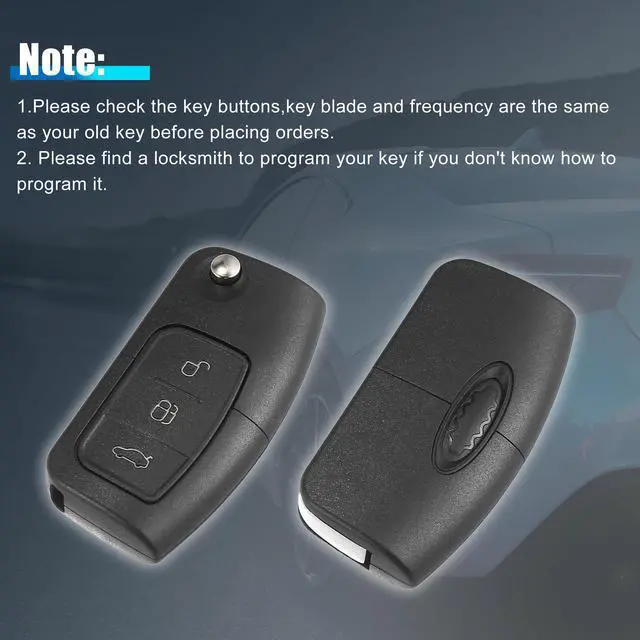 Alt view image 7 of 7 - 3 Key Buttons 433MHz Fob Entry Car Remote Key Replacement for Ford Focus Mondeo Fiesta Galaxy S Max 2006-2010