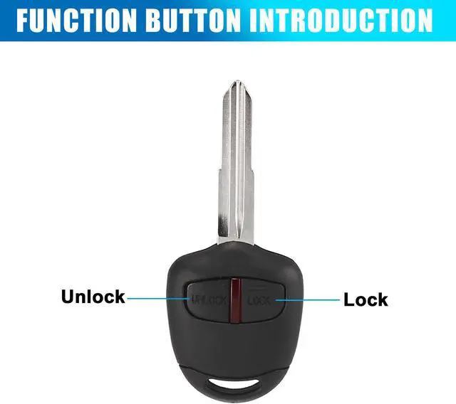 Alt view image 5 of 7 - 2 Key Buttons 433MHz Fob Entry Car Remote Key Replacement for Mitsubishi L200 Shogun Pajero Triton 2006-Up