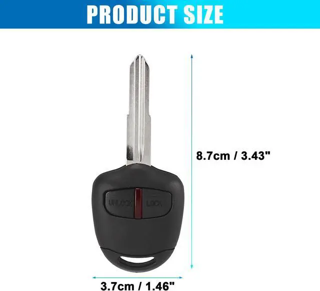 Alt view image 6 of 7 - 2 Key Buttons 433MHz Fob Entry Car Remote Key Replacement for Mitsubishi L200 Shogun Pajero Triton 2006-Up
