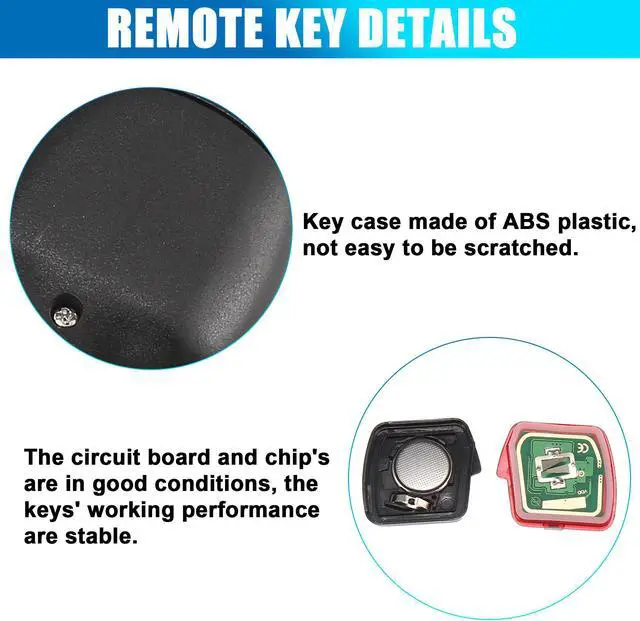 Alt view image 4 of 7 - 2 Key Buttons 433MHz Fob Entry Car Remote Key Replacement for Mitsubishi L200 Shogun Pajero Triton 2006-Up