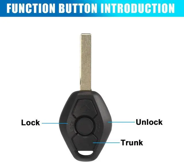 Alt view image 5 of 7 - 3 Key Buttons 868MHz Fob Entry Car Remote Key Replacement for BMW 5 Series E60 E61 2003 2004 2005 2006 2007
